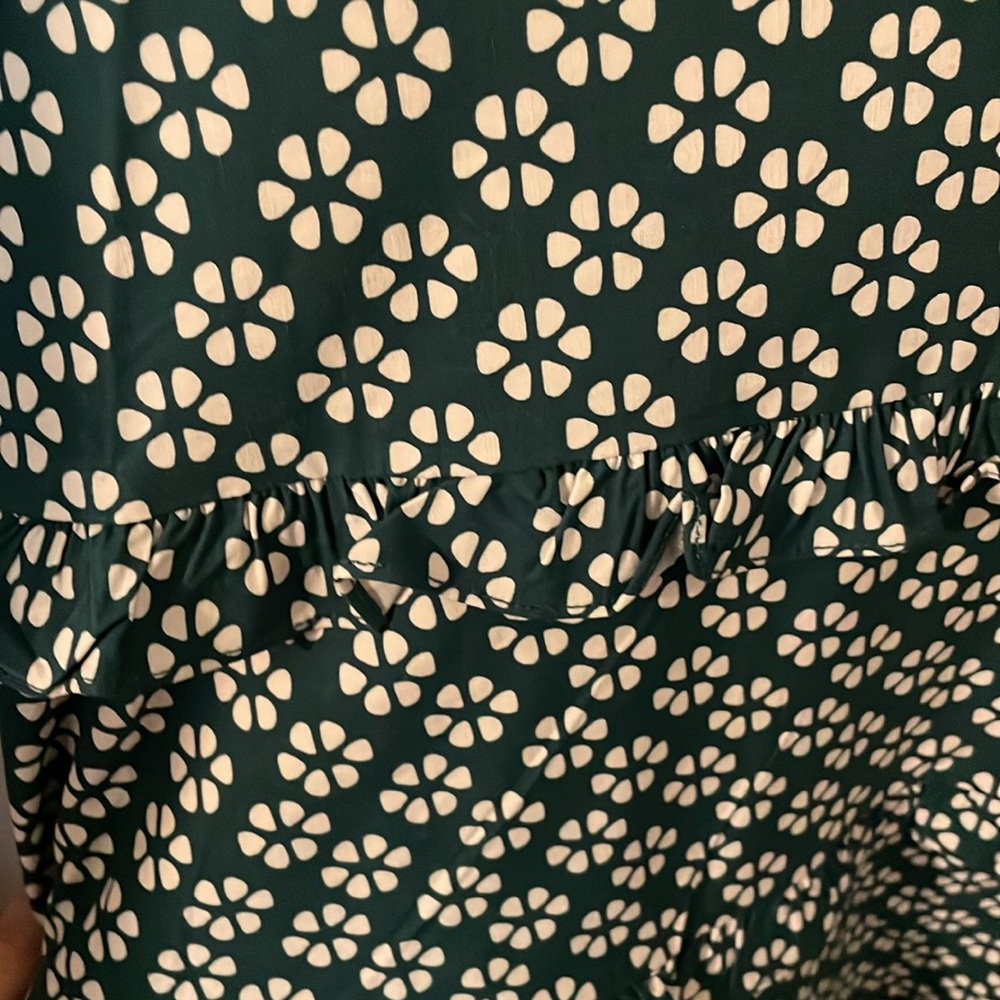 Anthropologie Navy and White Floral Midi Dress - Picture 3 of 12